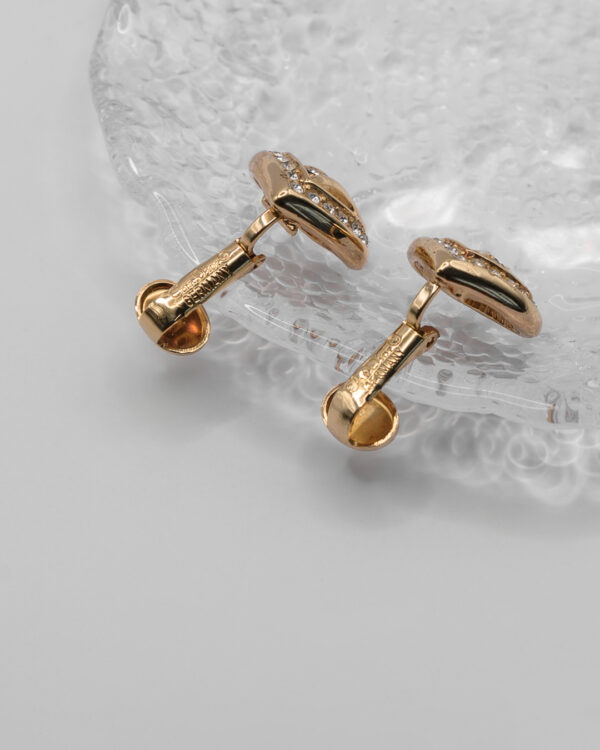 Klipsy Christian Dior – romantyczne złote serca z kryształkami