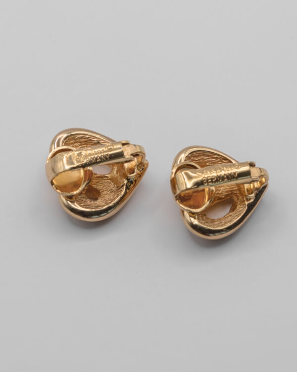 Klipsy Christian Dior – romantyczne złote serca z kryształkami