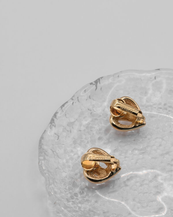 Klipsy Christian Dior – romantyczne złote serca z kryształkami