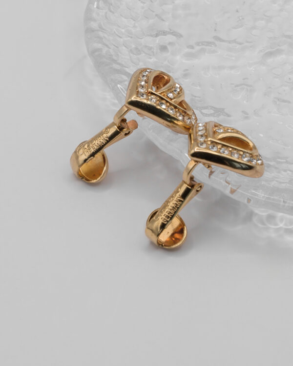 Klipsy Christian Dior – romantyczne złote serca z kryształkami