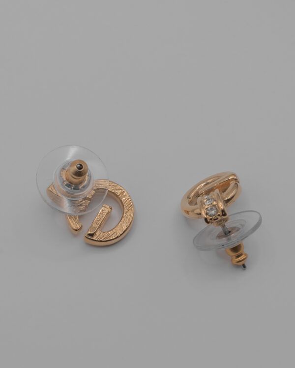 DSC_1010 Kolczyki Givenchy – złote z logo G i kryształkami