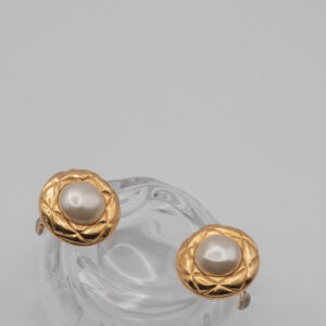Klipsy Chanel Paris z perłą