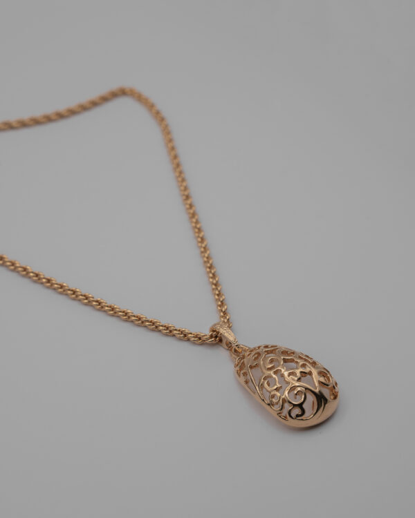 DSC_2409 Komplet Yves Saint Laurent – złote klipsy i naszyjnik