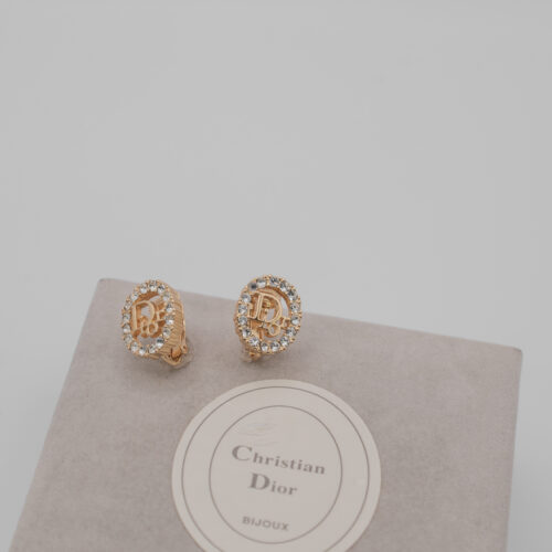 DSC_2934 Klipsy Christian Dior z inicjałami marki