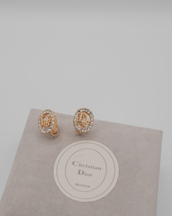 DSC_2934 Klipsy Christian Dior z inicjałami marki