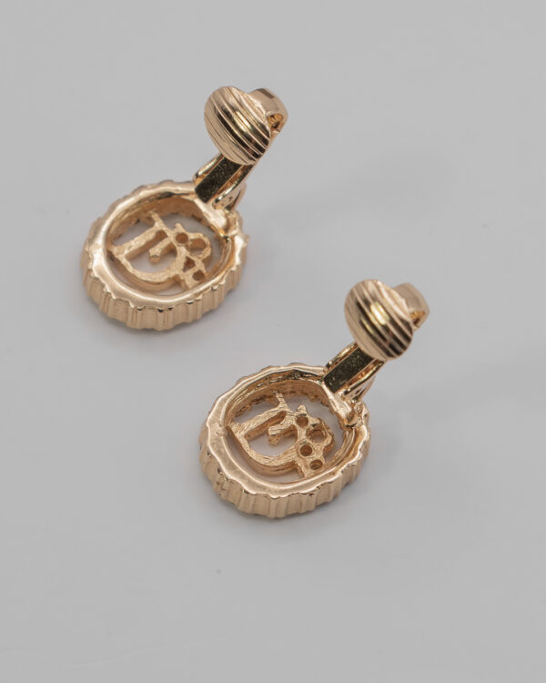 DSC_2944 Klipsy Christian Dior z inicjałami marki