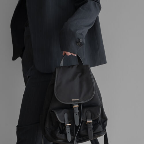 Burberry – luksusowy plecak nylonowo-skórzany