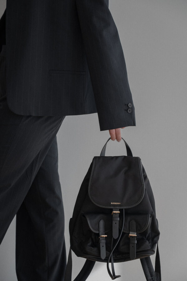 Burberry – luksusowy plecak nylonowo-skórzany