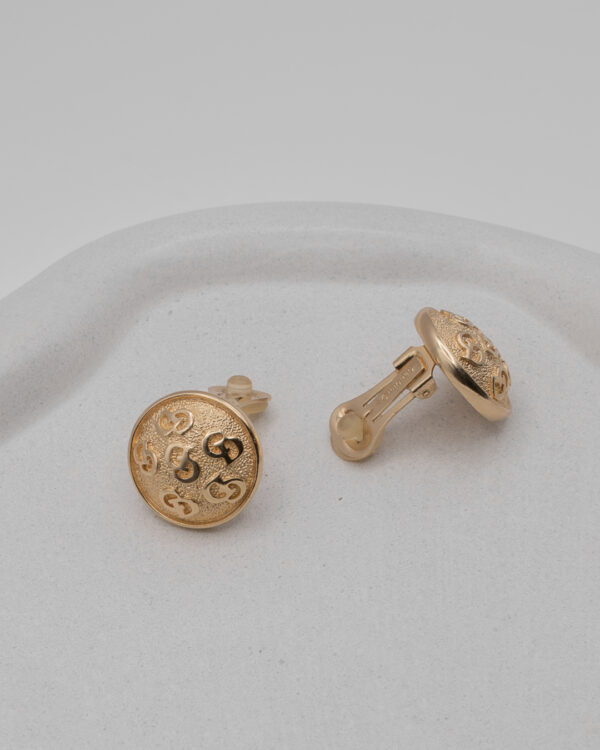 Klipsy Christian Dior z monogramem