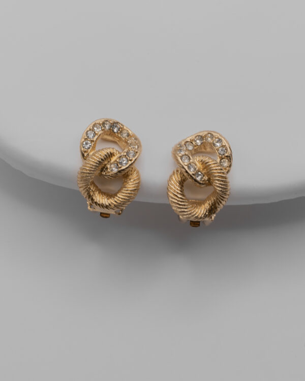 Klipsy Christian Dior z cyrkoniami