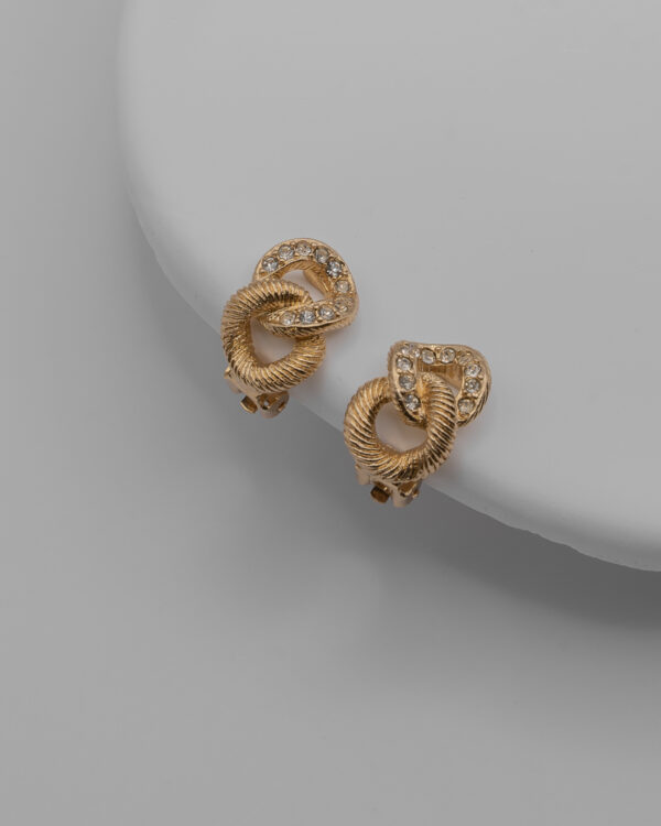 Klipsy Christian Dior z cyrkoniami