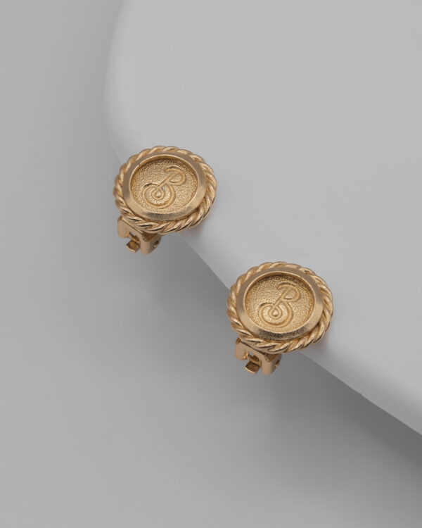 Klipsy Burberrys z monogramem