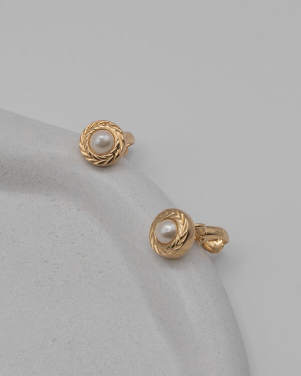 Klipsy Christian Dior z perłą