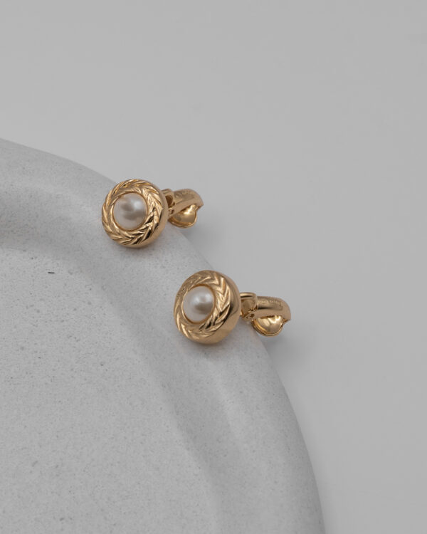 Klipsy Christian Dior z perłą