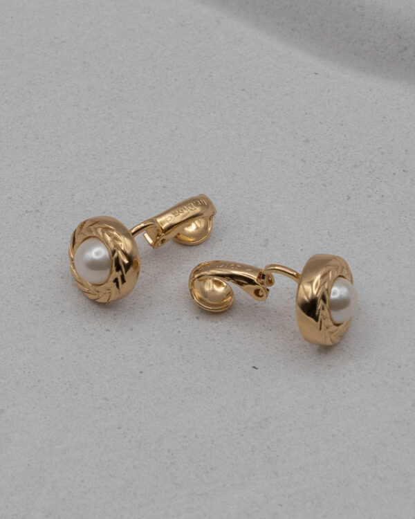 Klipsy Christian Dior z perłą