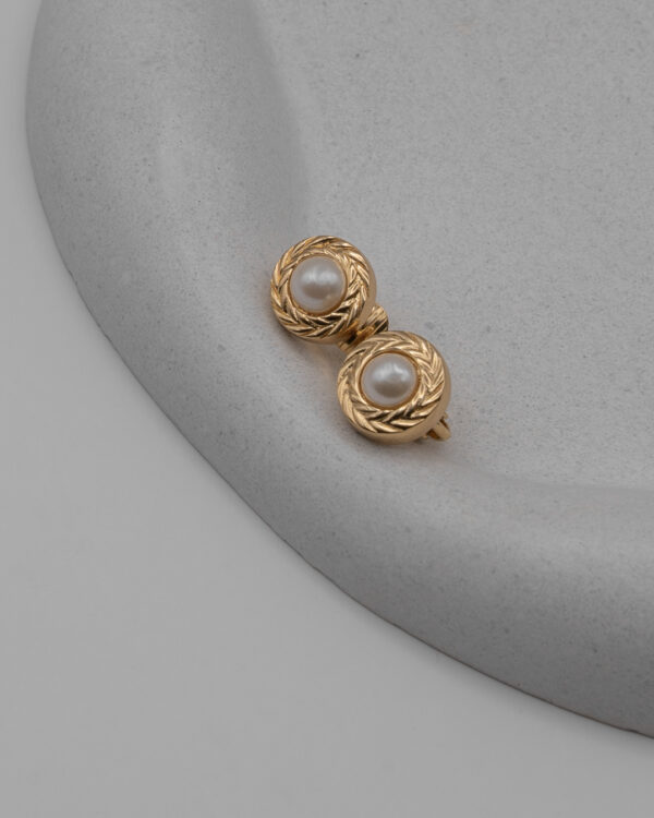 Klipsy Christian Dior z perłą