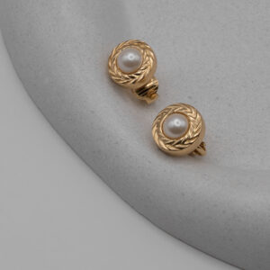 Klipsy Christian Dior z perłą