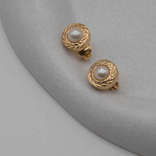 Klipsy Christian Dior z perłą
