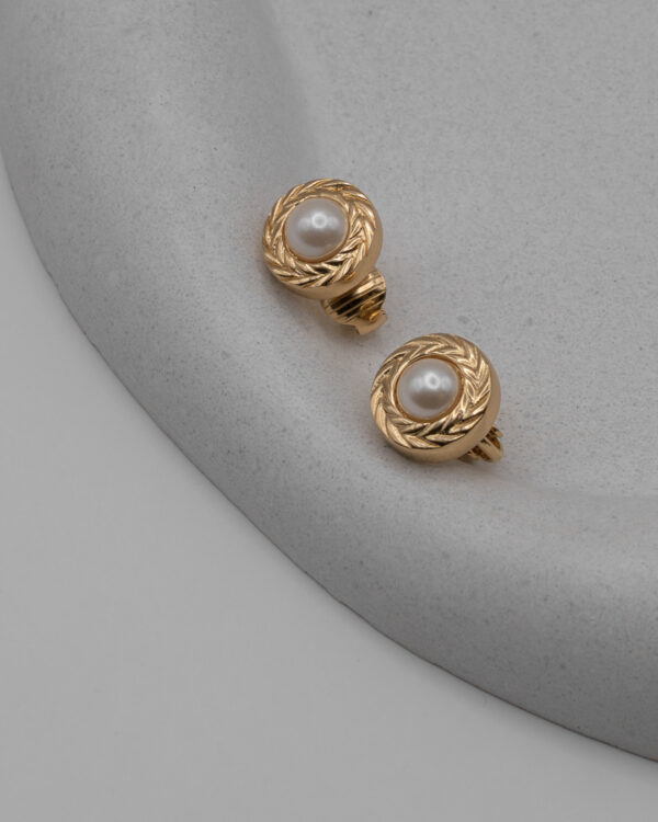 Klipsy Christian Dior z perłą