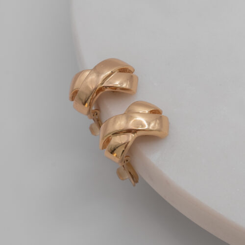 Klipsy Christian Dior - przeplatana forma