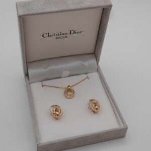Komplet biżuterii Christian Dior z kryształkami