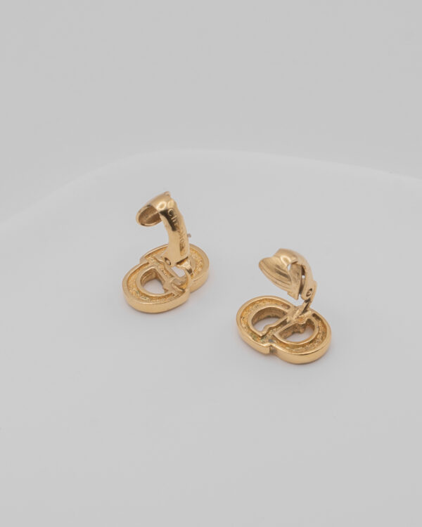 Klipsy Christian Dior z monogramem CD