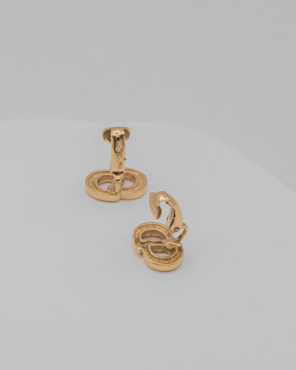 Klipsy Christian Dior z monogramem CD