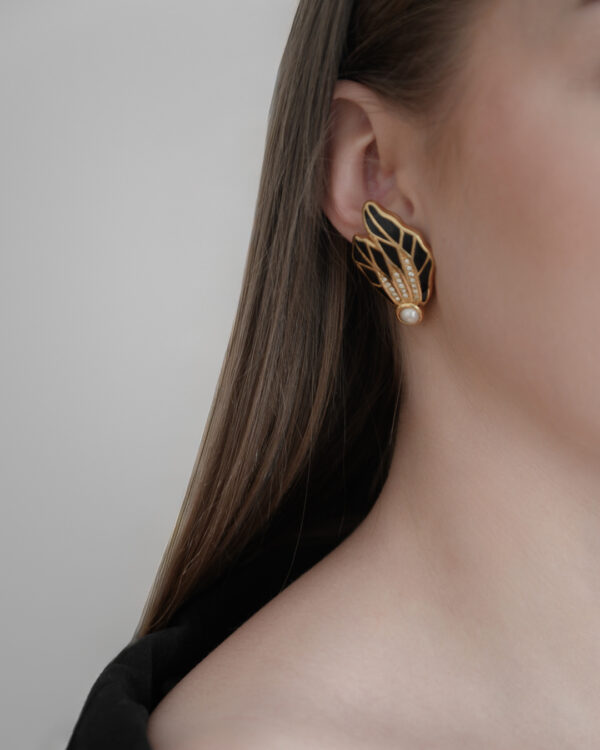 Klipsy Christian Dior – "black swan"