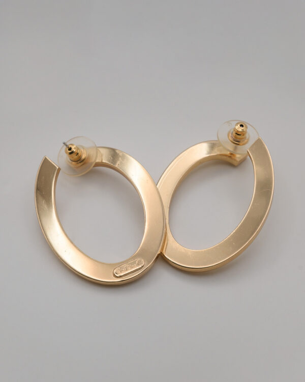 Kolczyki Christian Dior – złote koła z kryształkami