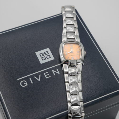 Zegarek Givenchy – srebrna bransoleta, jasna tarcza