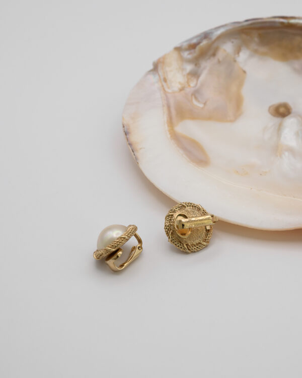 KOLCZYKI D3 Klipsy Christian Dior z perłą