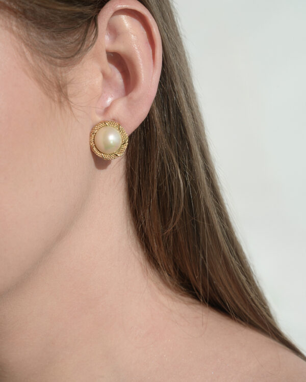 KOLCZYKI D5 Klipsy Christian Dior z perłą