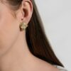 Klipsy Christian Dior – geometryczne złote z kryształkami