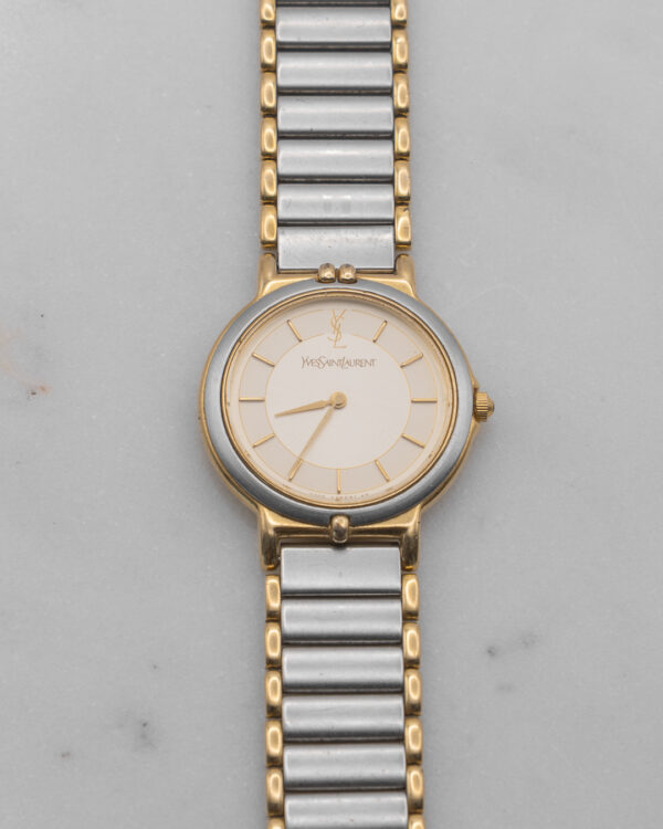 Minimalistyczny zegarek YSL- bicolor