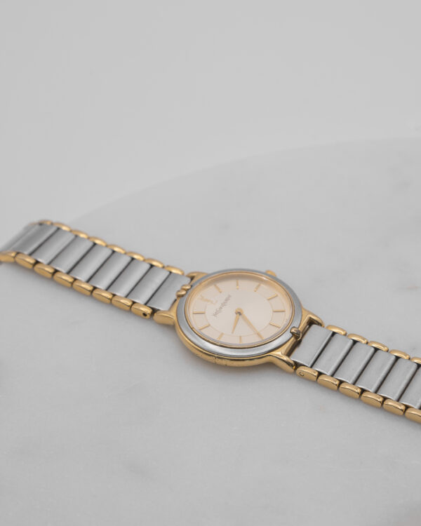 Minimalistyczny zegarek YSL- bicolor