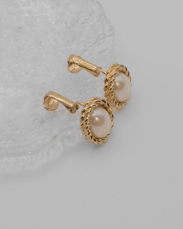 Christian Dior – klipsy z perłą lata 90.