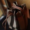 Skórzana nowa torebka Burberry w kratę – worek, crossbody