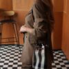 Skórzana nowa torebka Burberry w kratę – worek, crossbody