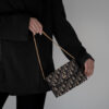 Torebka Christian Dior Trotter Oblique Chain Wallet – Monogram Canvas & Gold-Tone Chain
