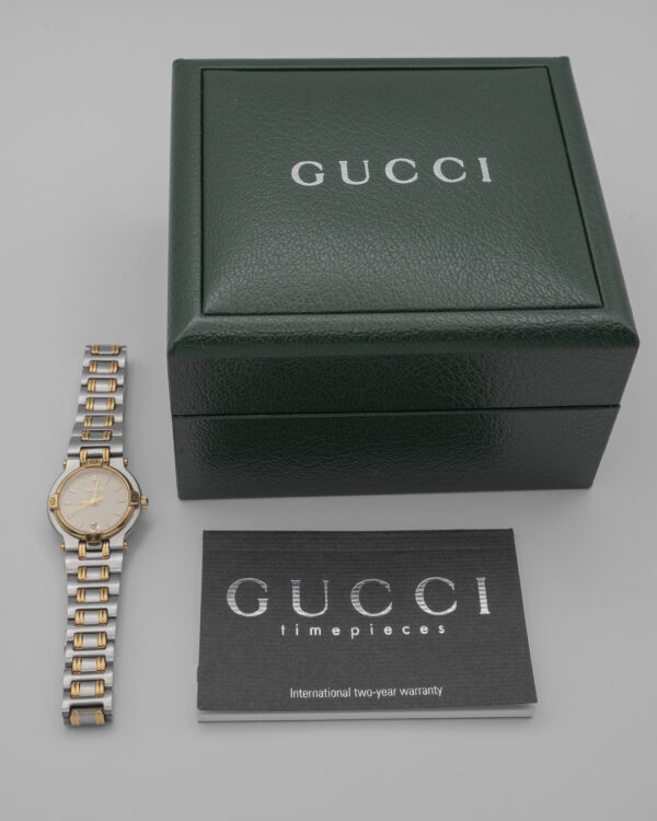 Zegarek Gucci Swiss Made - w oryginalnym pudełku, bicolor, lata 90.