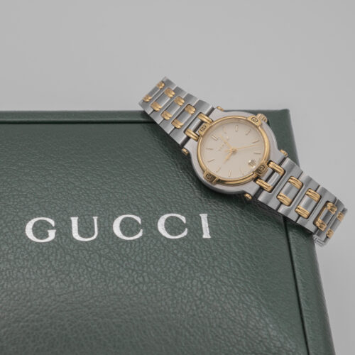 Zegarek Gucci Swiss Made - w oryginalnym pudełku, bicolor, lata 90.