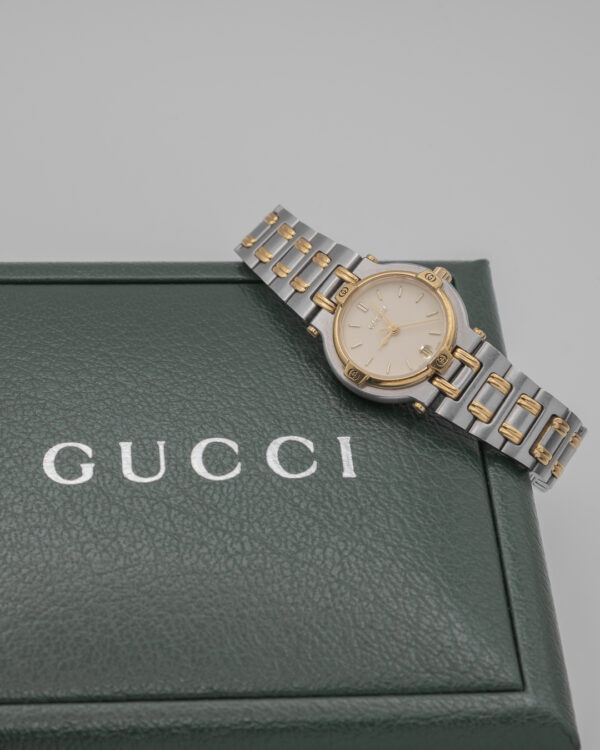 Zegarek Gucci Swiss Made - w oryginalnym pudełku, bicolor, lata 90.