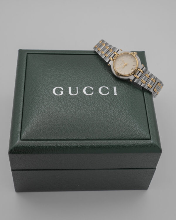 Zegarek Gucci Swiss Made - w oryginalnym pudełku, bicolor, lata 90.