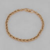 Bransoletka Christian Dior - pozłacana, klasyczny skrecany splot, rope chain