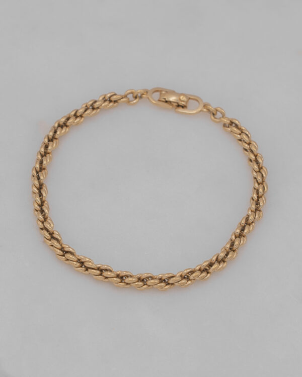 Bransoletka Christian Dior - pozłacana, klasyczny skrecany splot, rope chain