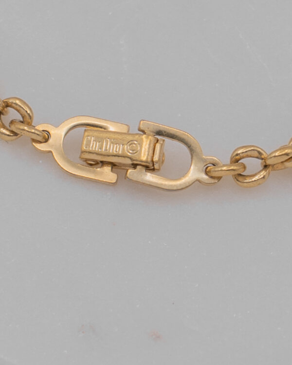 Bransoletka Christian Dior - pozłacana, klasyczny skrecany splot, rope chain