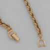 Bransoletka Christian Dior - pozłacana, klasyczny skrecany splot, rope chain