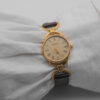 DSC_9548 Zegarek Gucci Horsebit 6000L Quartz– złota koperta z jasną tarczą na skórzanym pasku, lata 90.