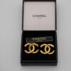 Chanel Vintage CC Clip-On Earrings – Złocone Klipsy Logo CC