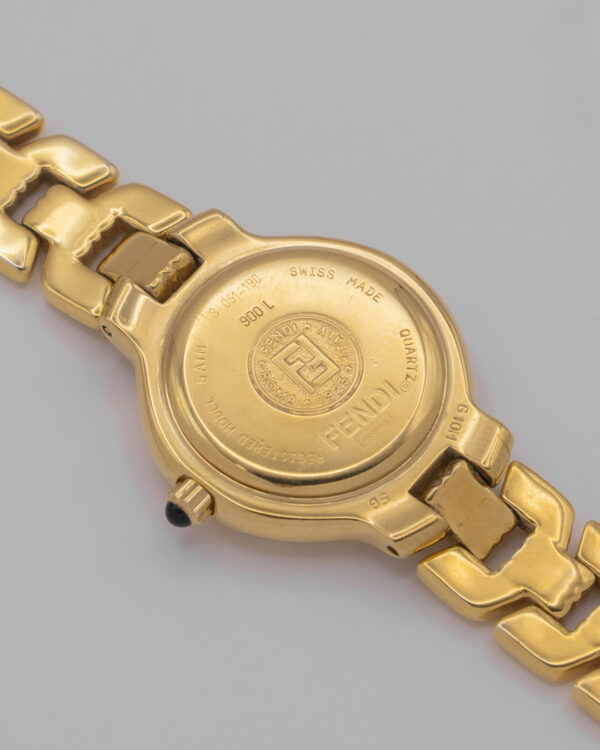 Zegarek Fendi Swiss Made – Złocony Model z Cyframi Rzymskimi, Lata 90.